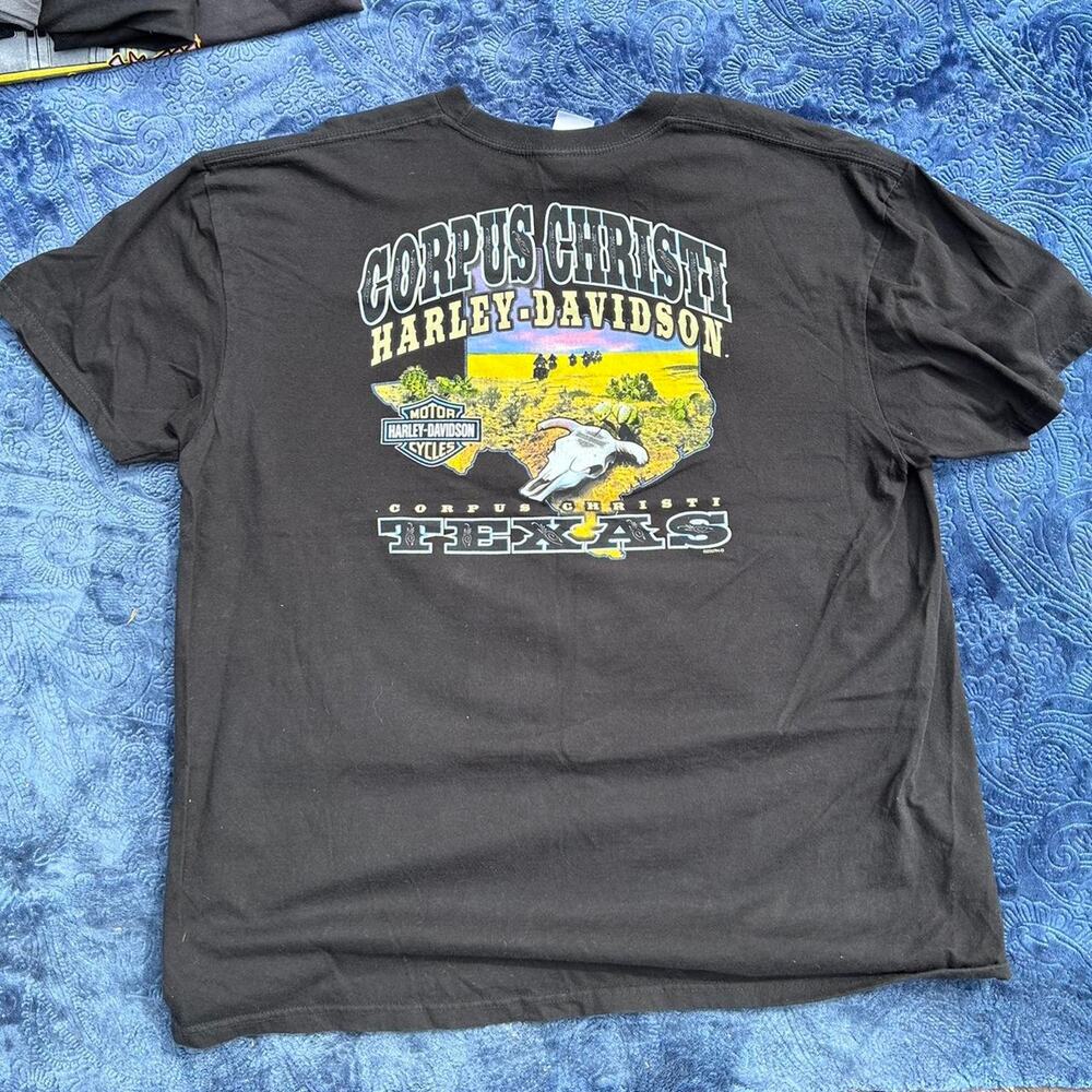 Vintage 2007 Harley Davidson Corpus Christi, TX black t-shirt Men's XXL